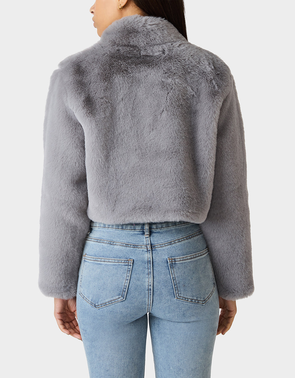 Betsey Johnson Latest - MISTY LUXE FAUX FUR GREY Women's Faux Fur Winter Jacket