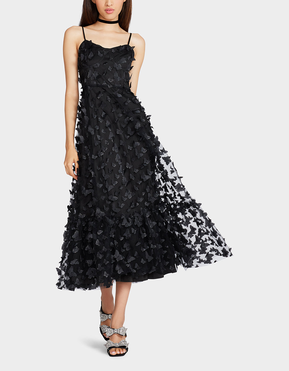 Betsey Johnson Best Seller - BETSEYS BUTTERFLY MAXI DRESS BLACK