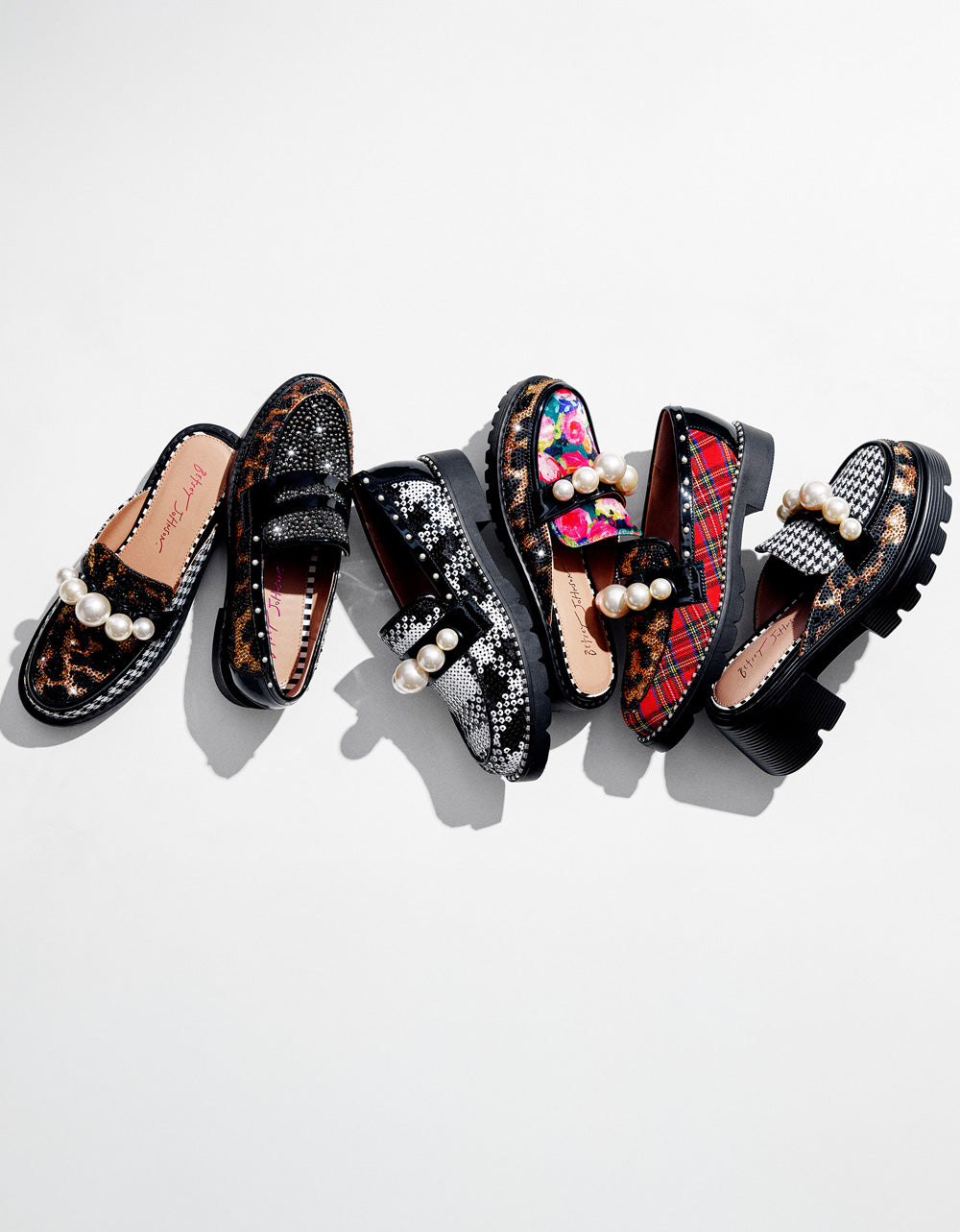 Betsey Johnson New - LYDIAA LEOPARD Rhinestone Embellished Platform Women's Loafer