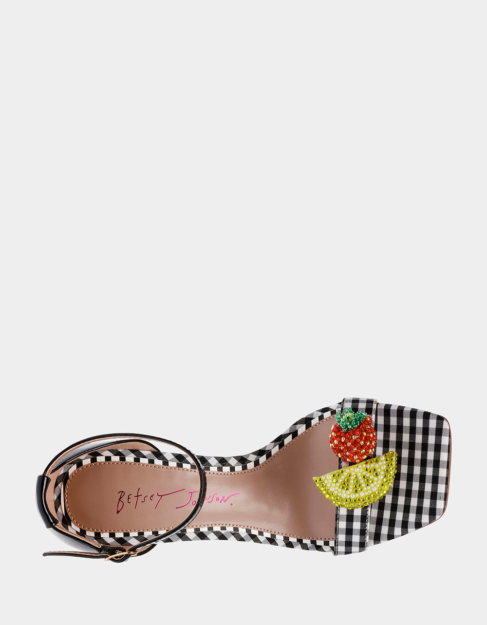 Betsey Johnson Everyday - HARLEN BLACK MULTI Gingham Sandal