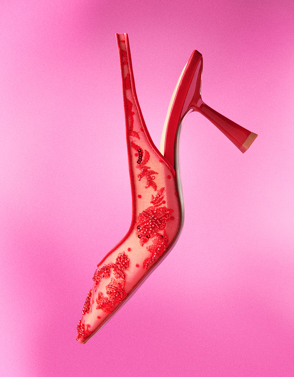 Betsey Johnson New - NIKKI RED Pointed Toe Slingback Heel