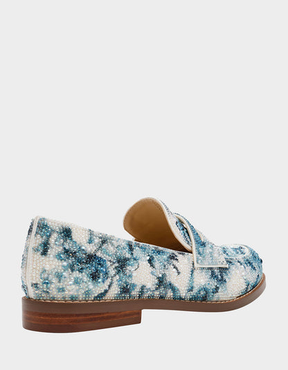 Betsey Johnson Featured - ARON BLUE FLORAL Loafers