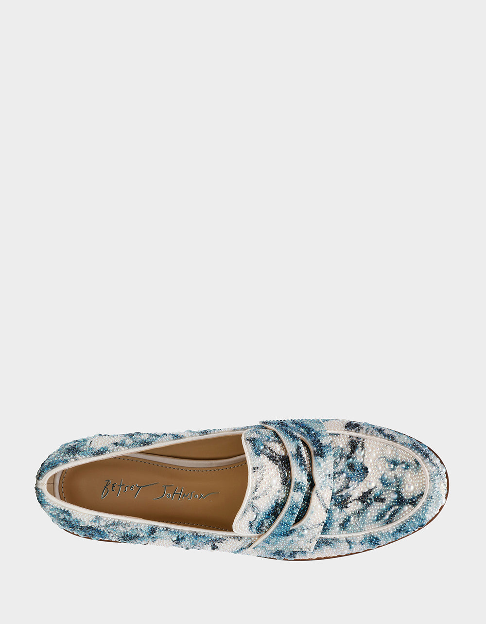 Betsey Johnson Featured - ARON BLUE FLORAL Loafers