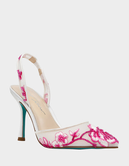 Betsey Johnson Deals - PATCH FUCHSIA Pointed-Toe Heel