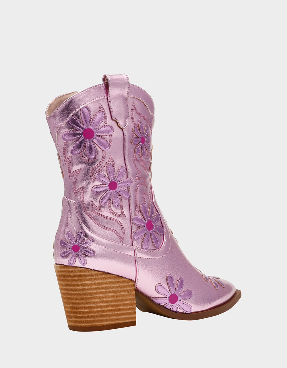 Betsey Johnson Signature - TEDDYY PINK Western Pointed-Toe Ankle Boot