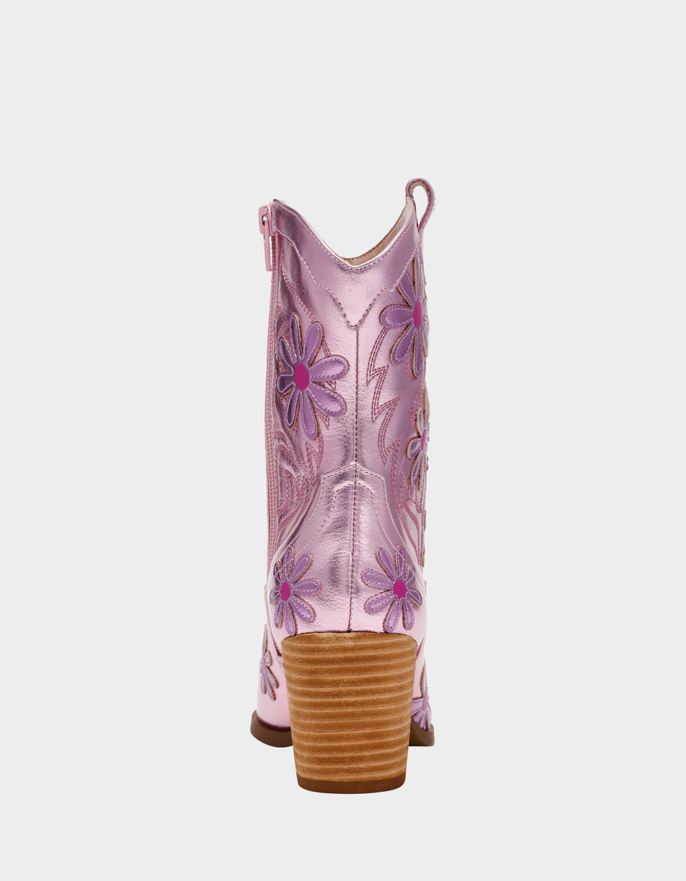Betsey Johnson Signature - TEDDYY PINK Western Pointed-Toe Ankle Boot