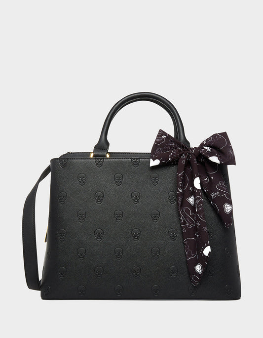 Betsey Johnson Recommended - SKULLICIOUS SATCHEL Black Bag