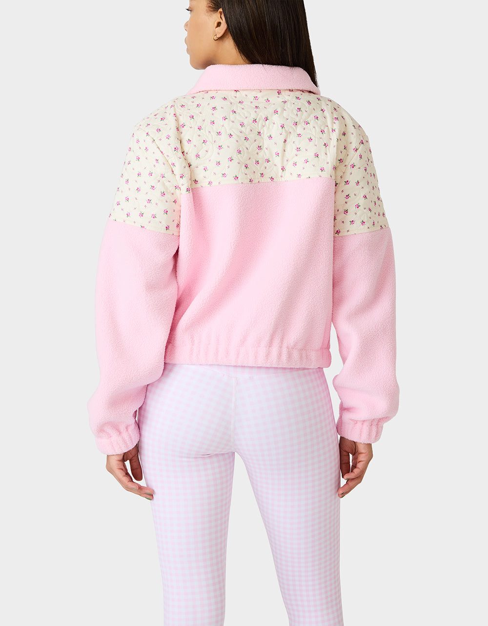 Betsey Johnson Great Value - PRETTY IN PLUSH JACKET PINK Women's Pink Floral Print Plush Jacket