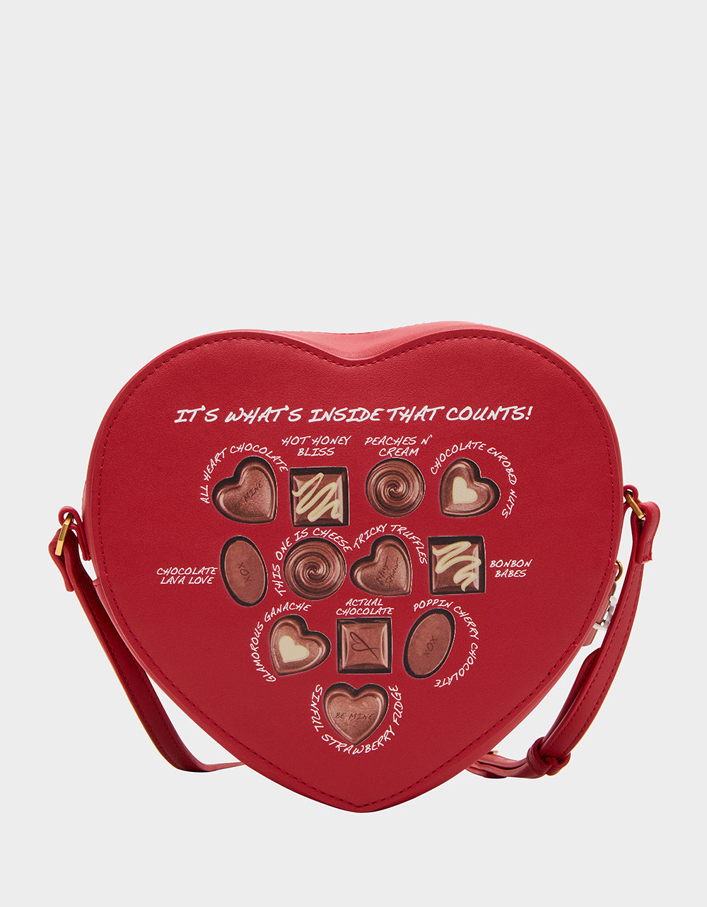 Betsey Johnson Smart Buy - KITSCH RETRO ROMEO RED Women's Valentine's Day Heart Crossbody Handbag