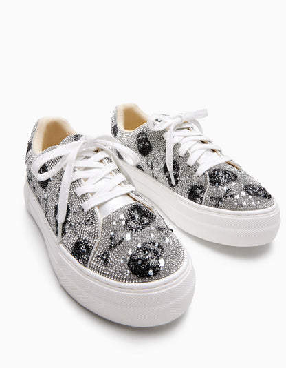 Betsey Johnson Trusted - SIDNY SKULLS Rhinestone Sneaker