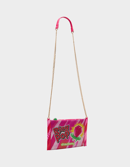 Betsey Johnson Trusted - RING POP® PARTY POUCH PINK Women's Clutch Chain Strap Crossbody Handbag