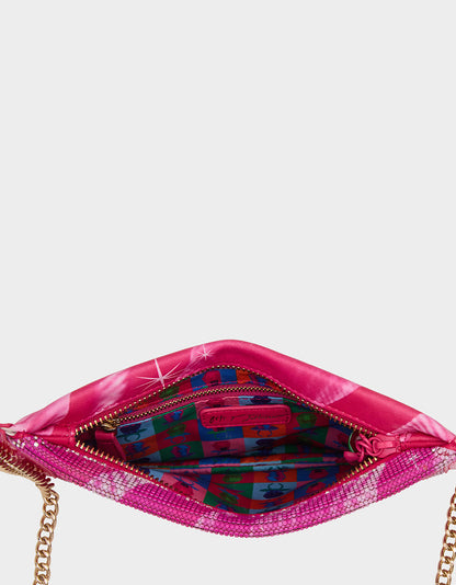 Betsey Johnson Trusted - RING POP® PARTY POUCH PINK Women's Clutch Chain Strap Crossbody Handbag
