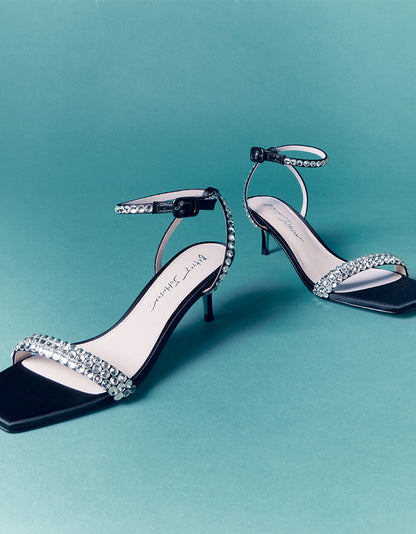 Betsey Johnson Classic - STONE BLACK Bridal Heels