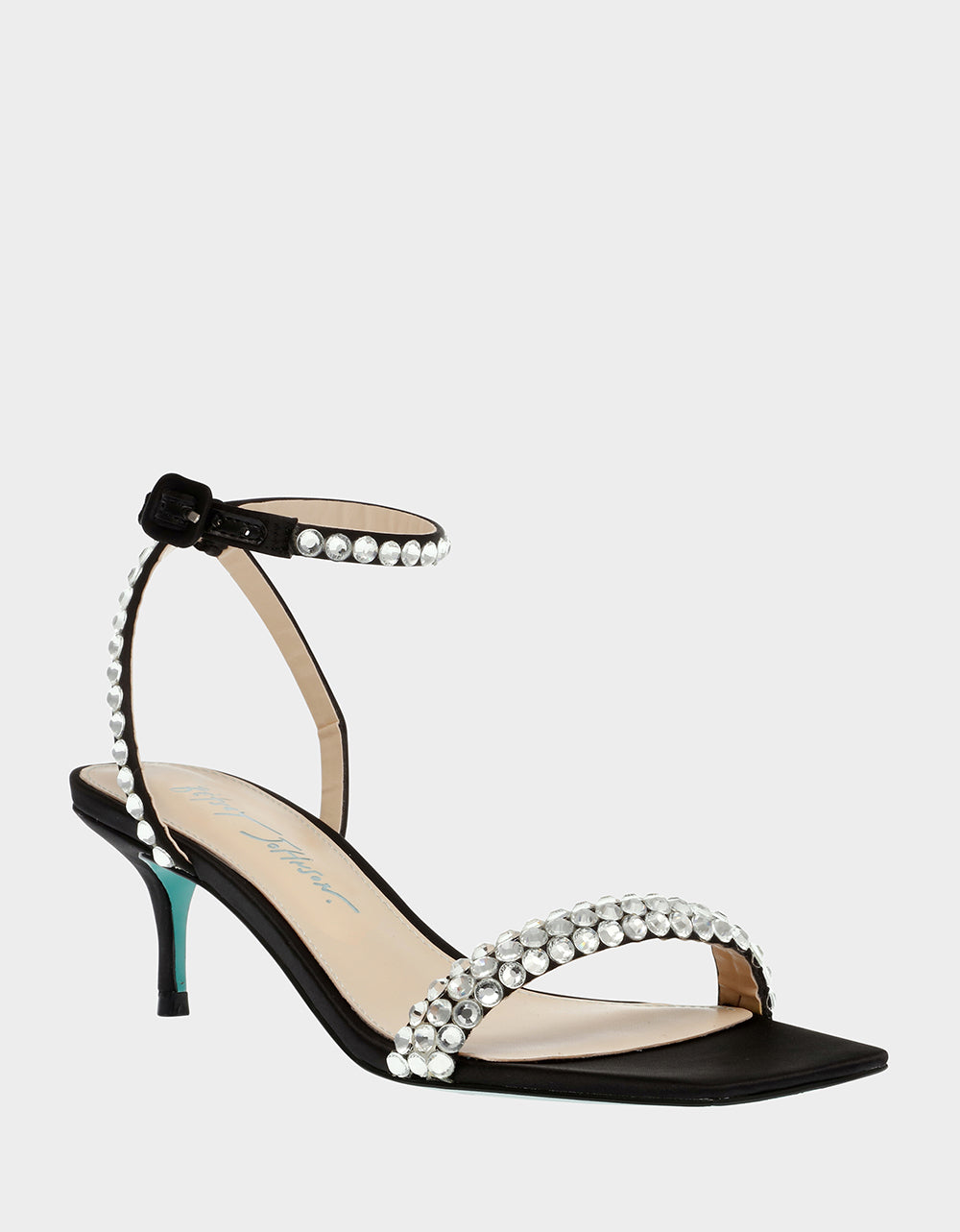 Betsey Johnson Classic - STONE BLACK Bridal Heels