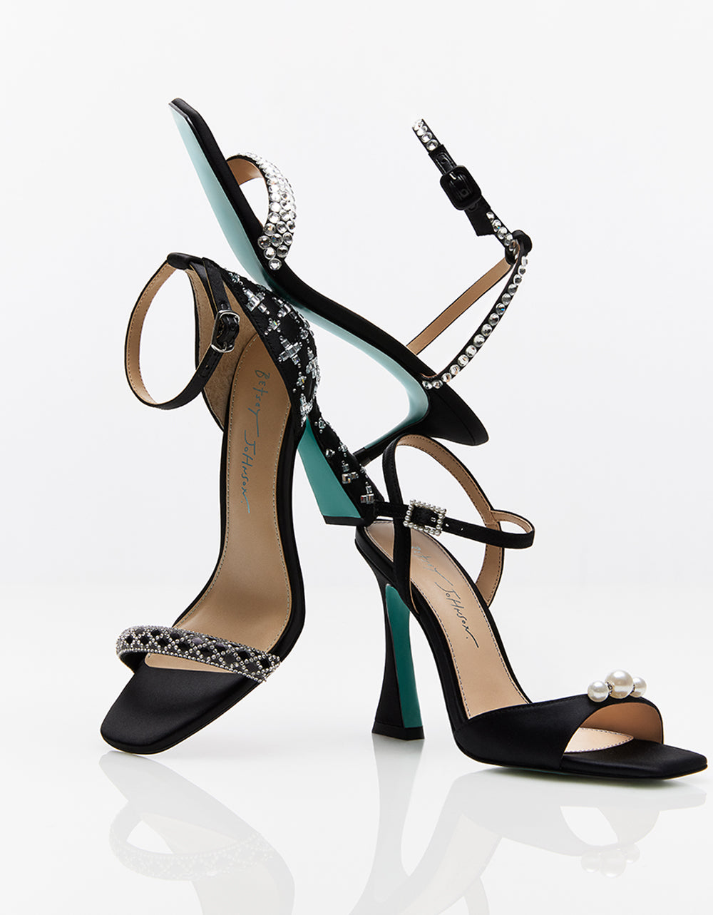 Betsey Johnson Classic - STONE BLACK Bridal Heels