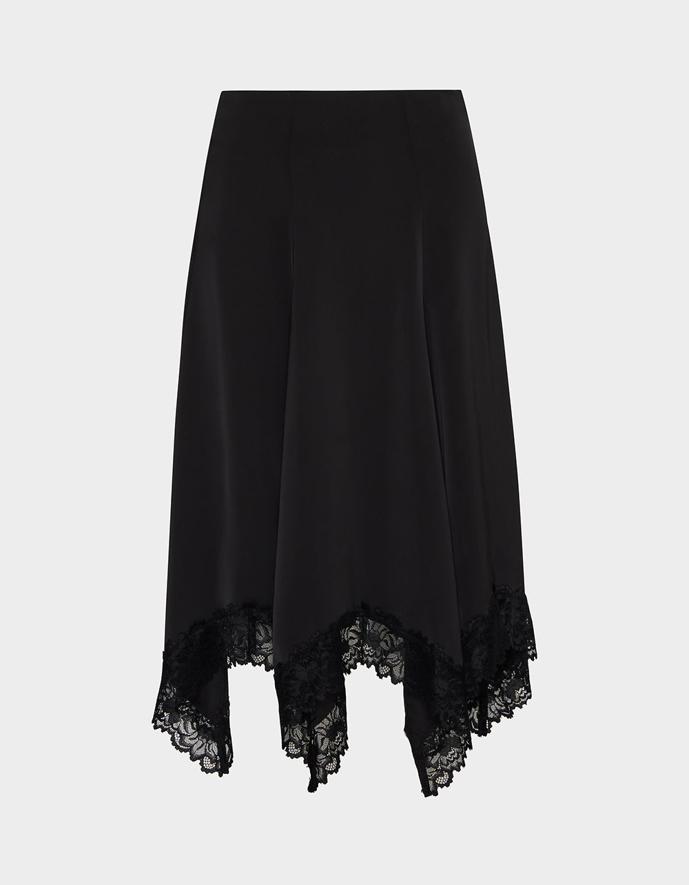 Betsey Johnson Special Offer - LACE SLIP MIDI SKIRT BLACK Women's Black Lace Midi Skirt