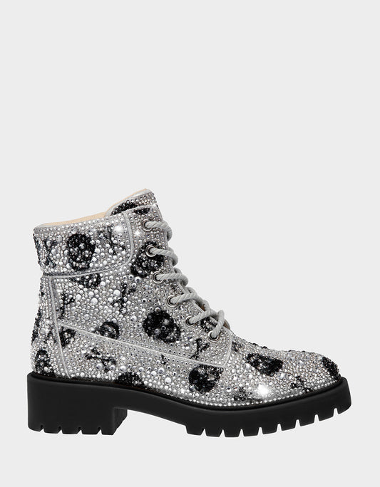 Betsey Johnson Everyday - HUDSN Rhinestone Skull Print Booties