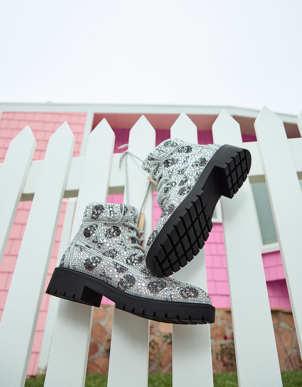 Betsey Johnson Everyday - HUDSN Rhinestone Skull Print Booties