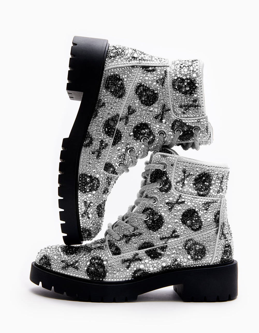 Betsey Johnson Everyday - HUDSN Rhinestone Skull Print Booties