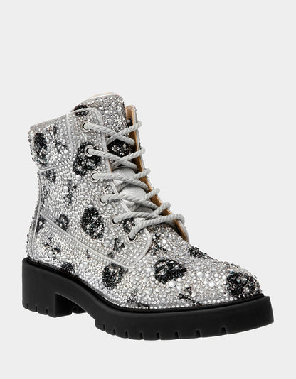 Betsey Johnson Everyday - HUDSN Rhinestone Skull Print Booties