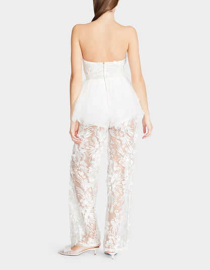 Betsey Johnson Great Value - JENNA JUMPSUIT WHITE