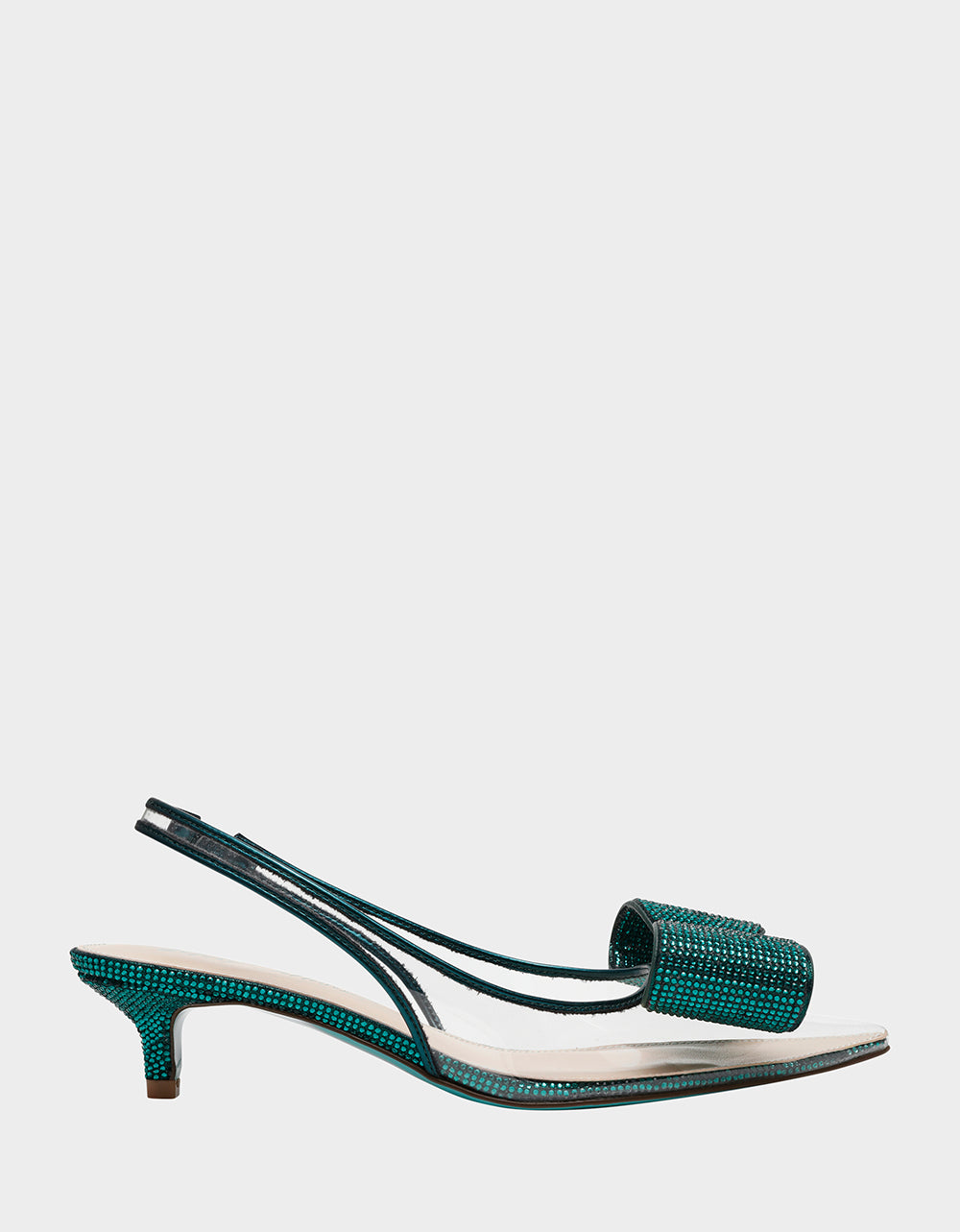 Betsey Johnson New - ALLI EMERALD Slingback Kitten Heel