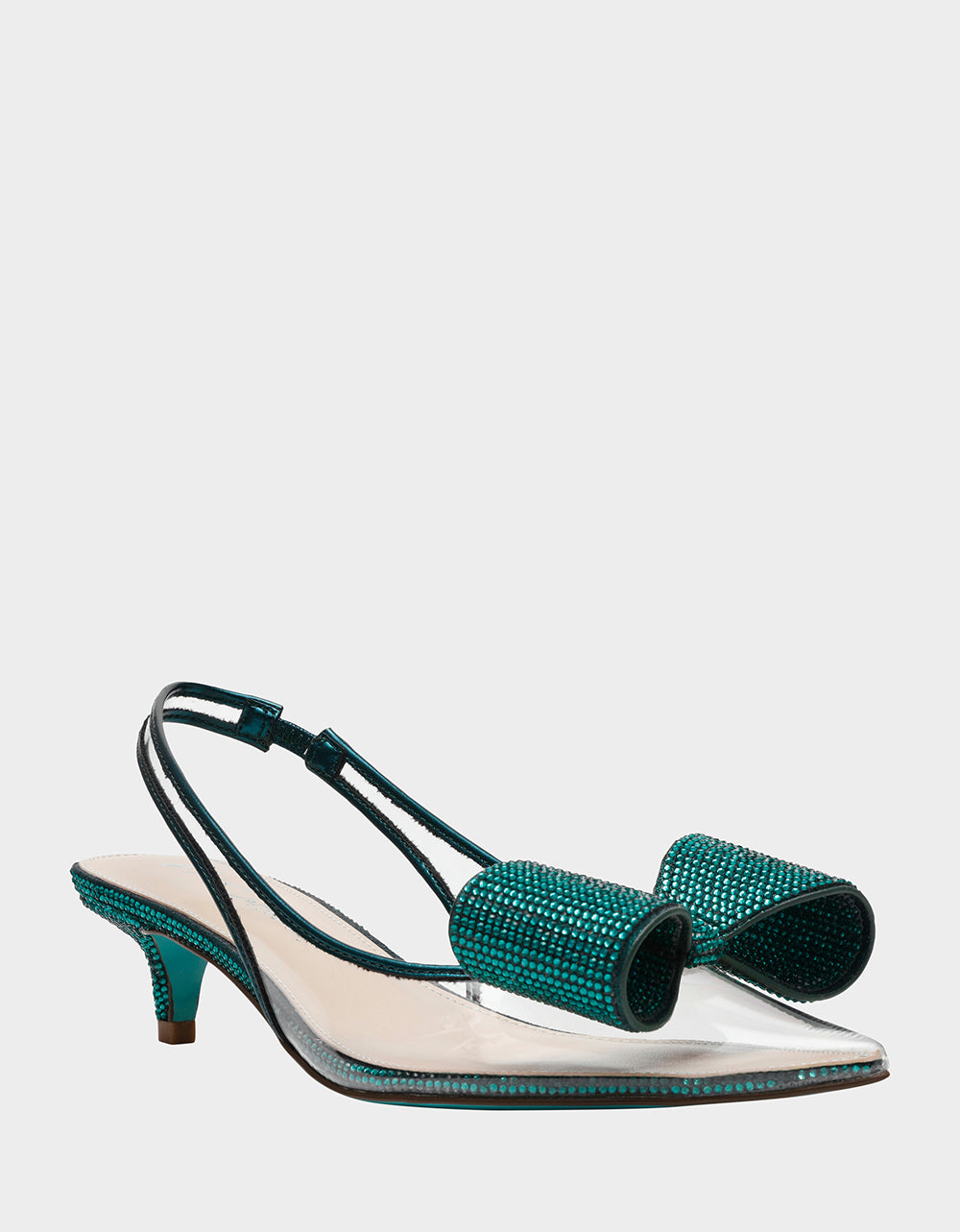 Betsey Johnson New - ALLI EMERALD Slingback Kitten Heel