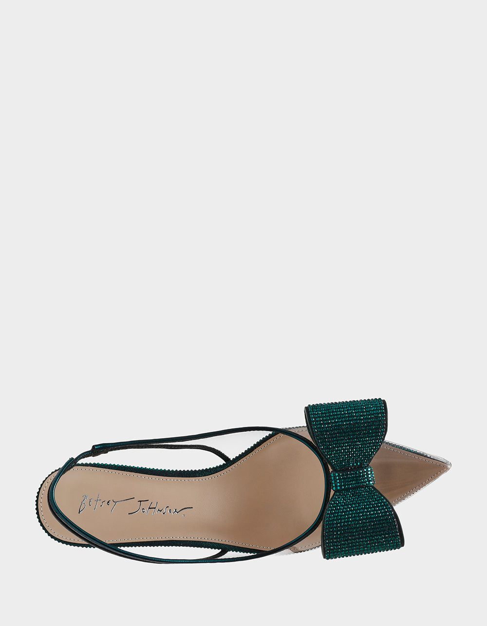Betsey Johnson New - ALLI EMERALD Slingback Kitten Heel