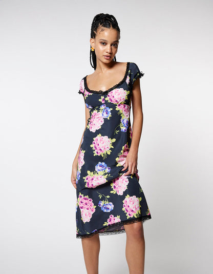 Betsey Johnson Customer Favorite - MALIBU MIDI DRESS BLACK