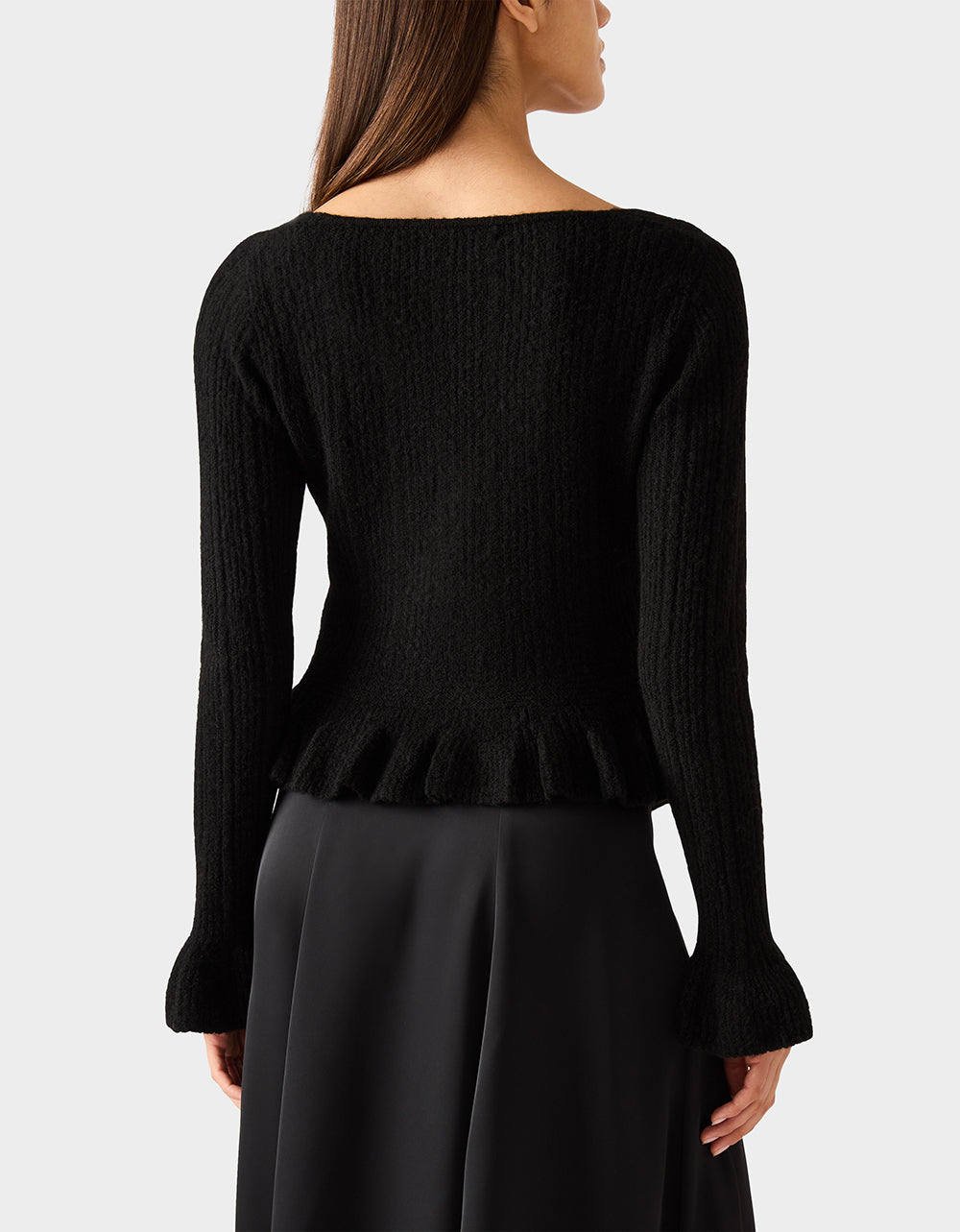 Betsey Johnson Quality - BELLE CARDIGAN BLACK Women's Black V-Neck Button Down Cardigan Sweater