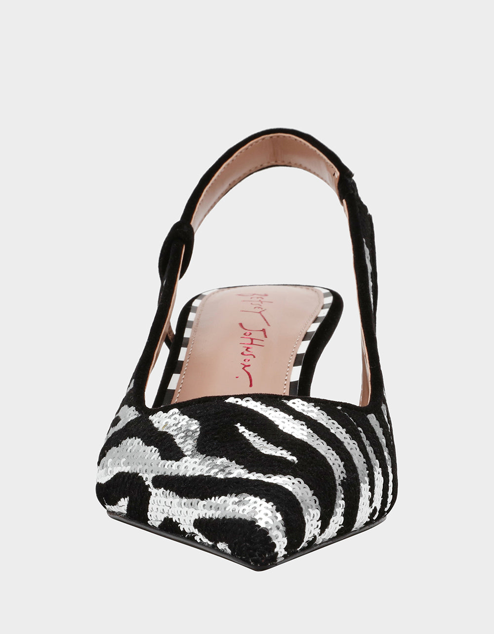 Betsey Johnson Classic - WILLAH BLACK Slingback Kitten Heel
