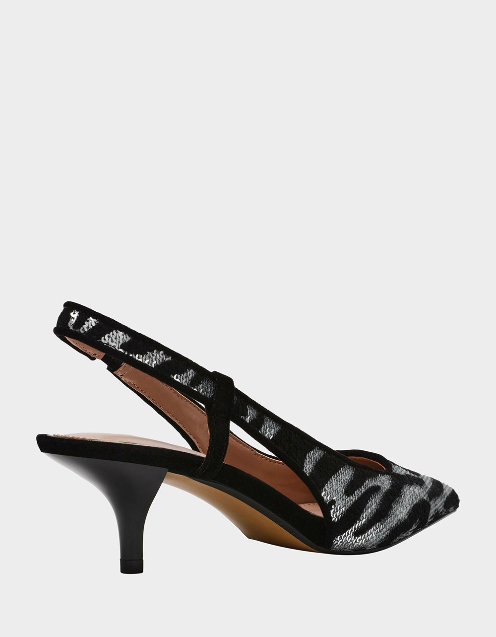 Betsey Johnson Classic - WILLAH BLACK Slingback Kitten Heel