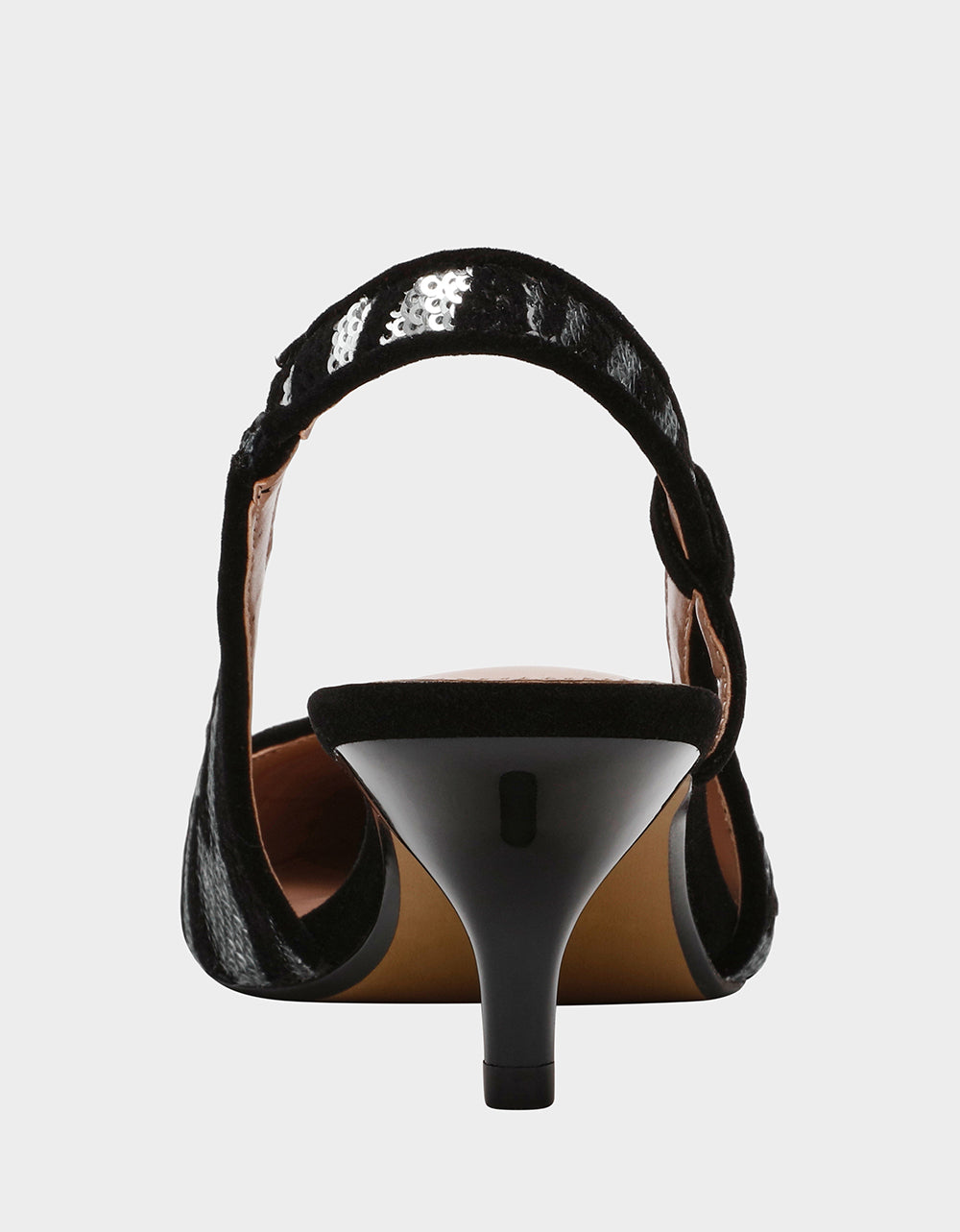 Betsey Johnson Classic - WILLAH BLACK Slingback Kitten Heel