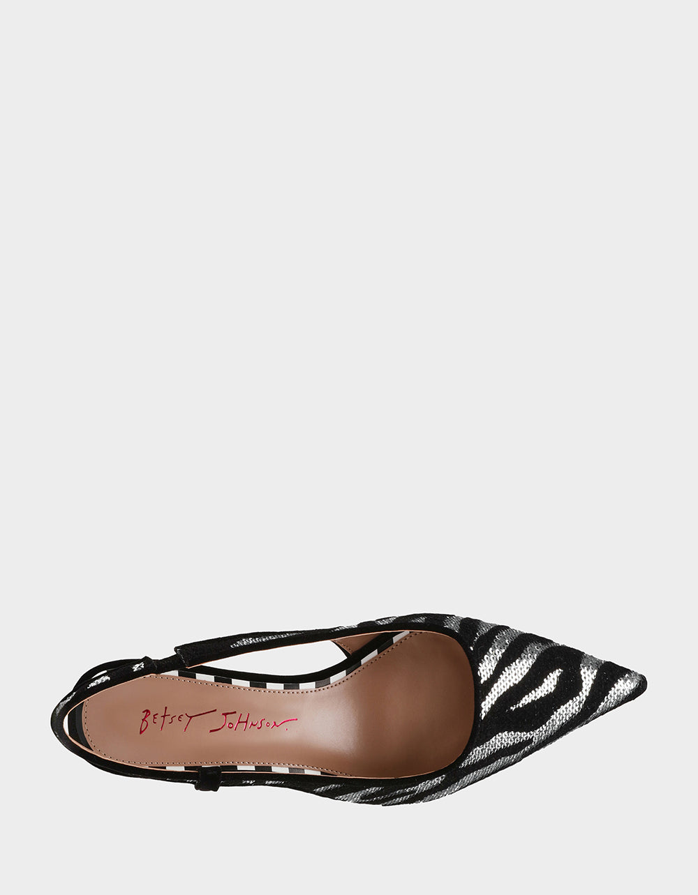 Betsey Johnson Classic - WILLAH BLACK Slingback Kitten Heel