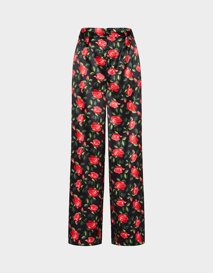 Betsey Johnson Discount - POWER BLOOM BLAZER/PANT BUNDLE Women's Rose Print Blazer and Pant Set