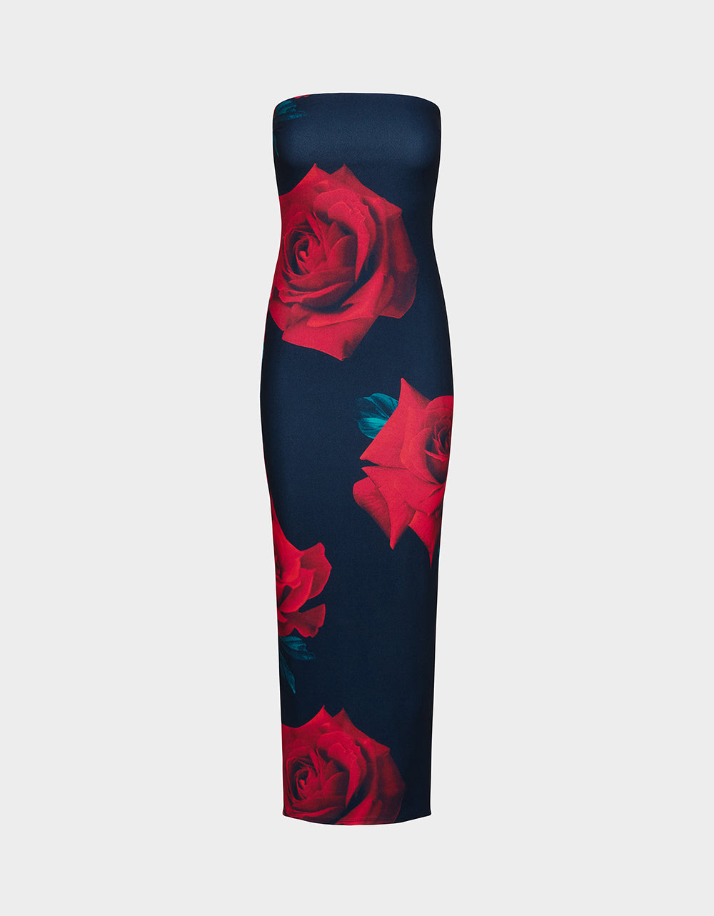 Betsey Johnson Hot Sale - ROSE REVERIE DRESS RED Women's Floral print Maxi Strapless Dress