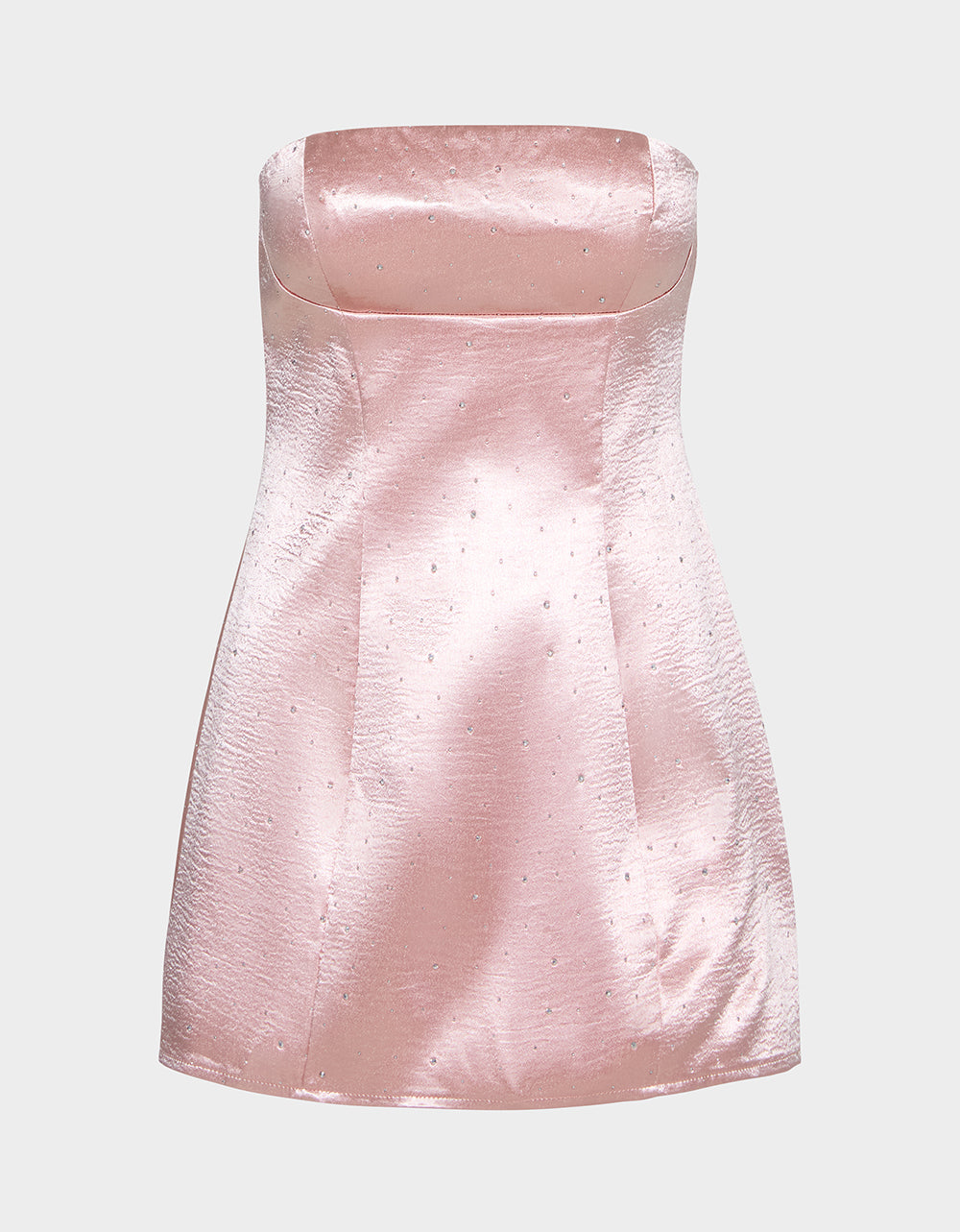 Betsey Johnson Latest - CONTOUR SPARKLE DRESS BLUSH Women's Pink Blush Rhinestone Strapless Mini Dress