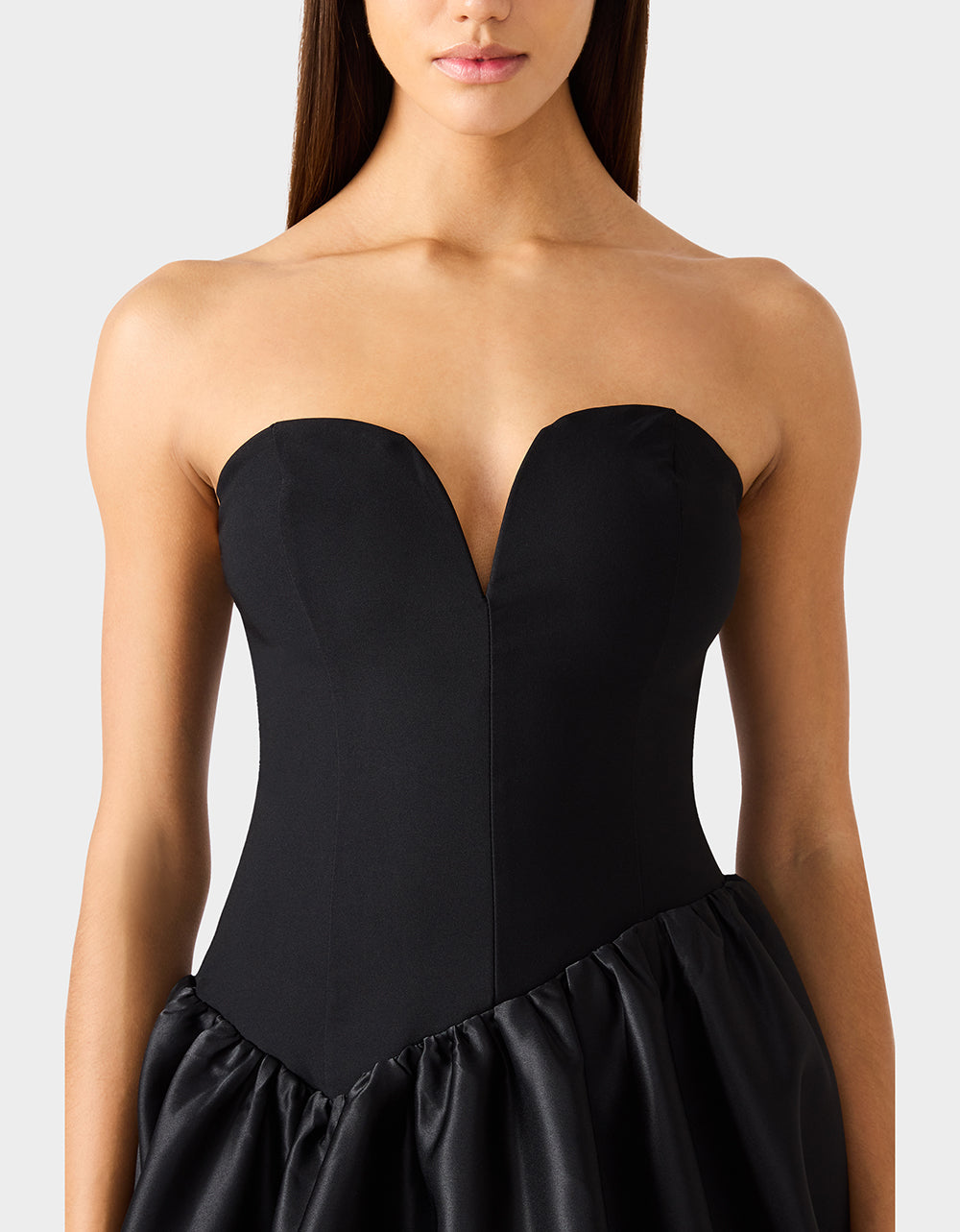 Betsey Johnson Hot Sale - BUBBLE SOIREE DRESS BLACK Women's Black Bubble Hem Strapless Mini Dress