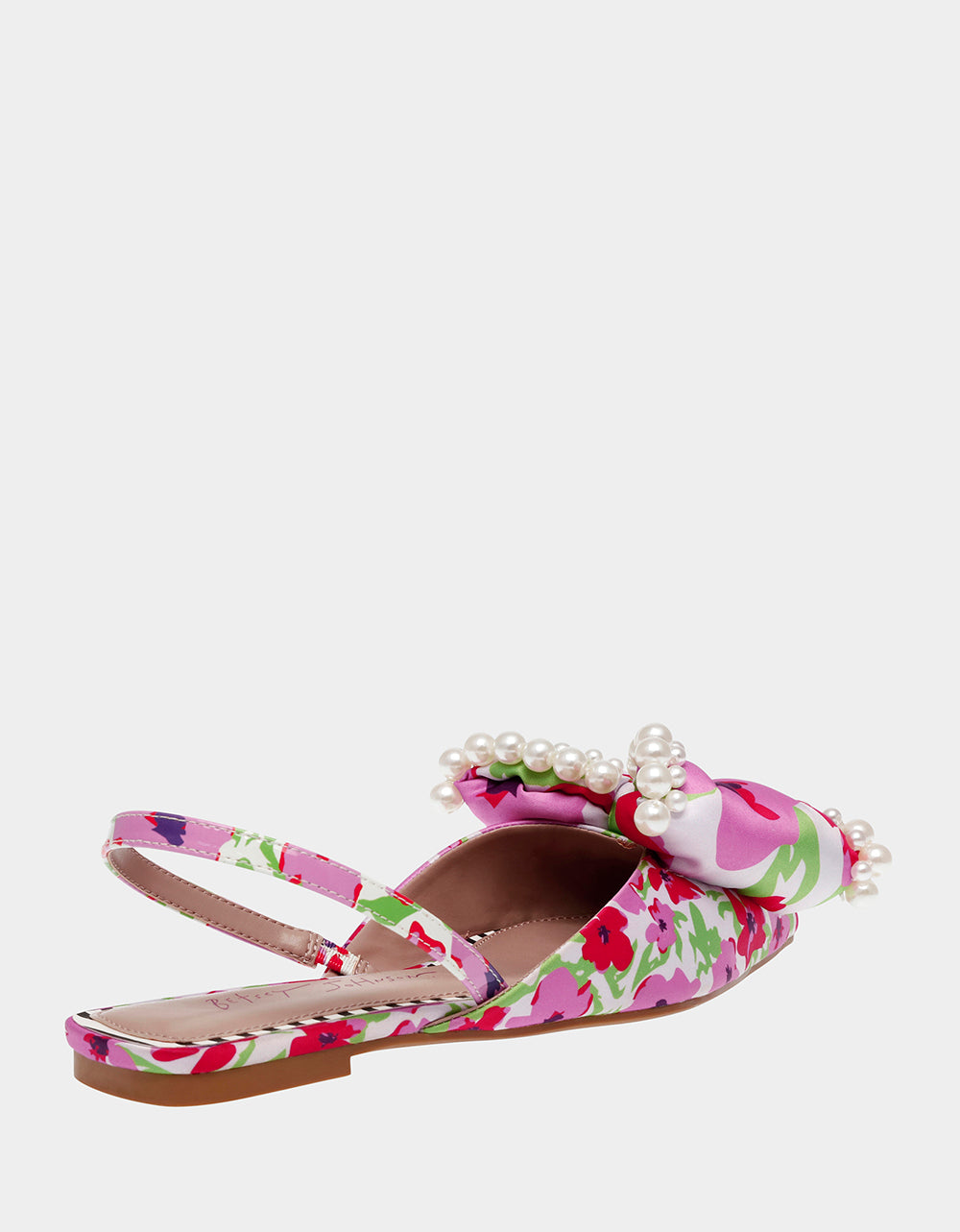 Betsey Johnson Discount - CAMILO WHITE MULTI Floral Slingback Flats