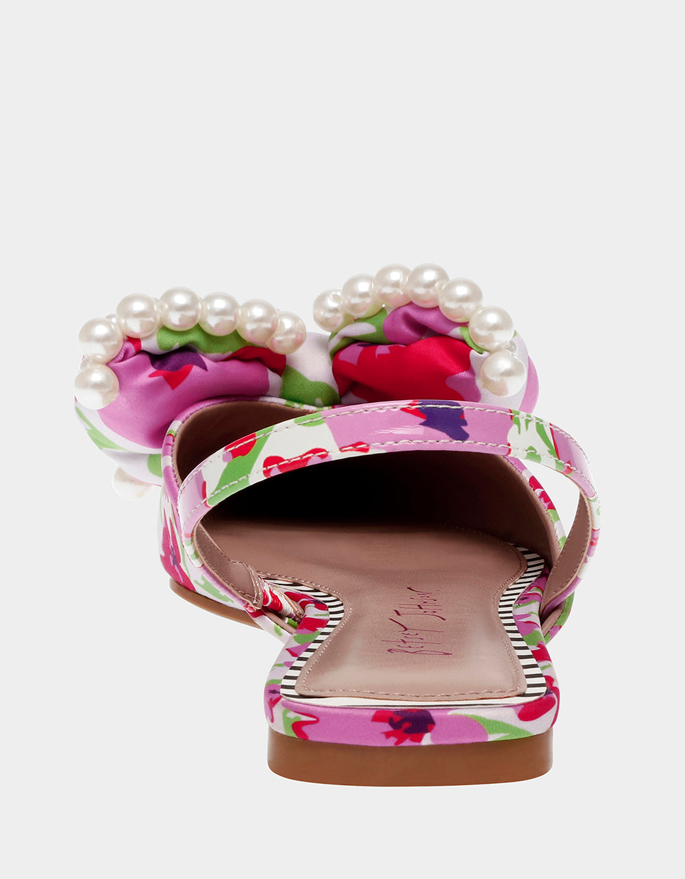 Betsey Johnson Discount - CAMILO WHITE MULTI Floral Slingback Flats