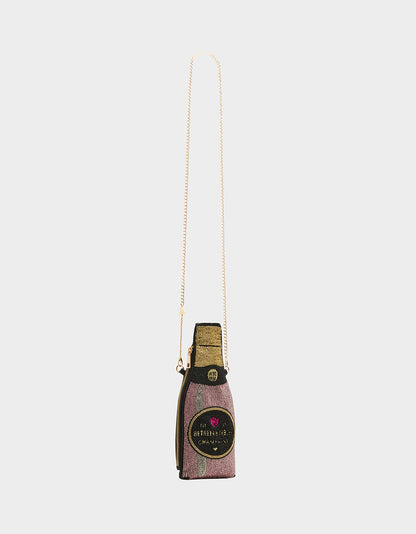 Betsey Johnson Discount - KITSCH BUBBLES SHOULDER BAG PINK Women's Valentine's Day Champagne Bubble Beaded Shoulder Handbag