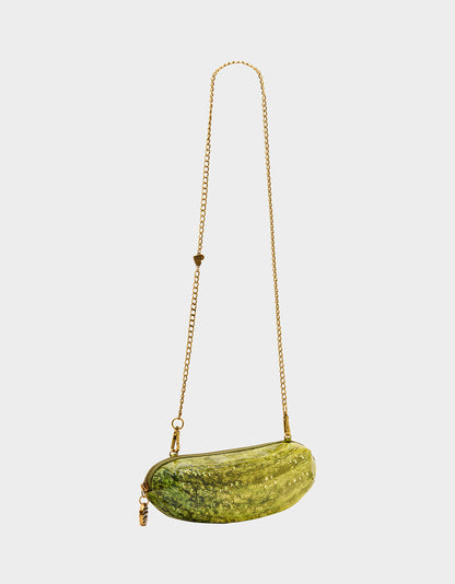 Betsey Johnson Popular - A BIG DILL GREEN Women's Kitsch Food Dill Pickle Crossbody Handbag