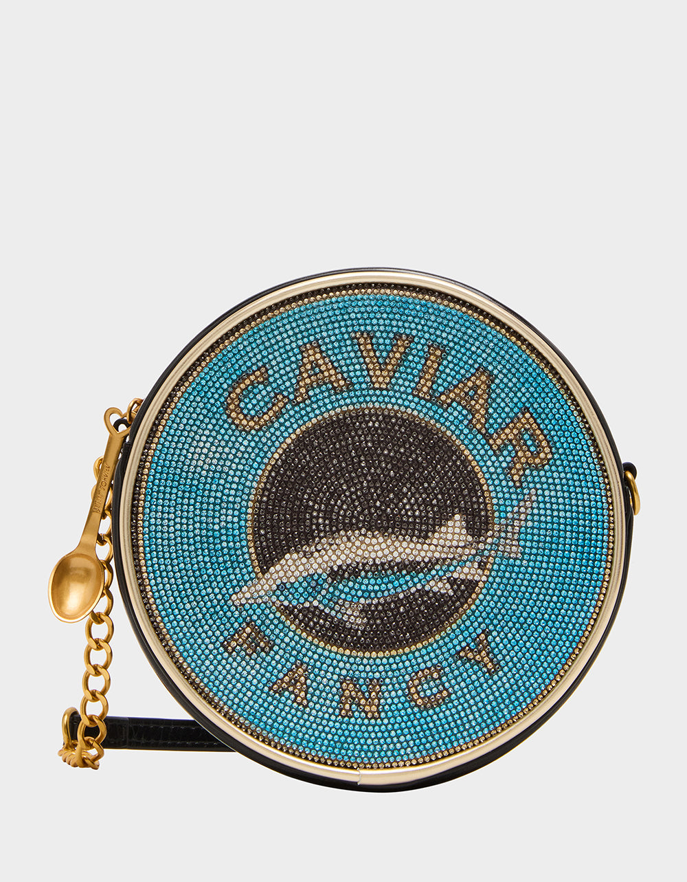 Betsey Johnson Signature - KITSCH CAVIAR CROSSBODY BLUE Women's Caviar Rhinestone Crossbody Handbag