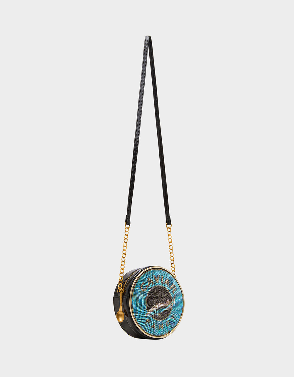 Betsey Johnson Signature - KITSCH CAVIAR CROSSBODY BLUE Women's Caviar Rhinestone Crossbody Handbag
