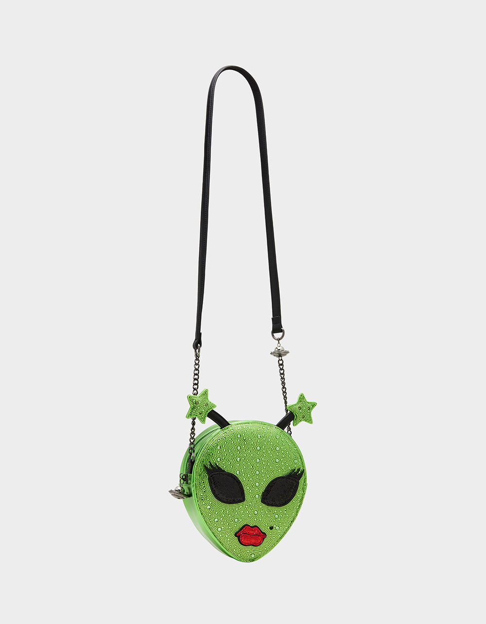 Betsey Johnson Sale - KITSCH OUT OF YOUR ORBIT GREEN Women's Alien Kitsch Crossbody Handbag