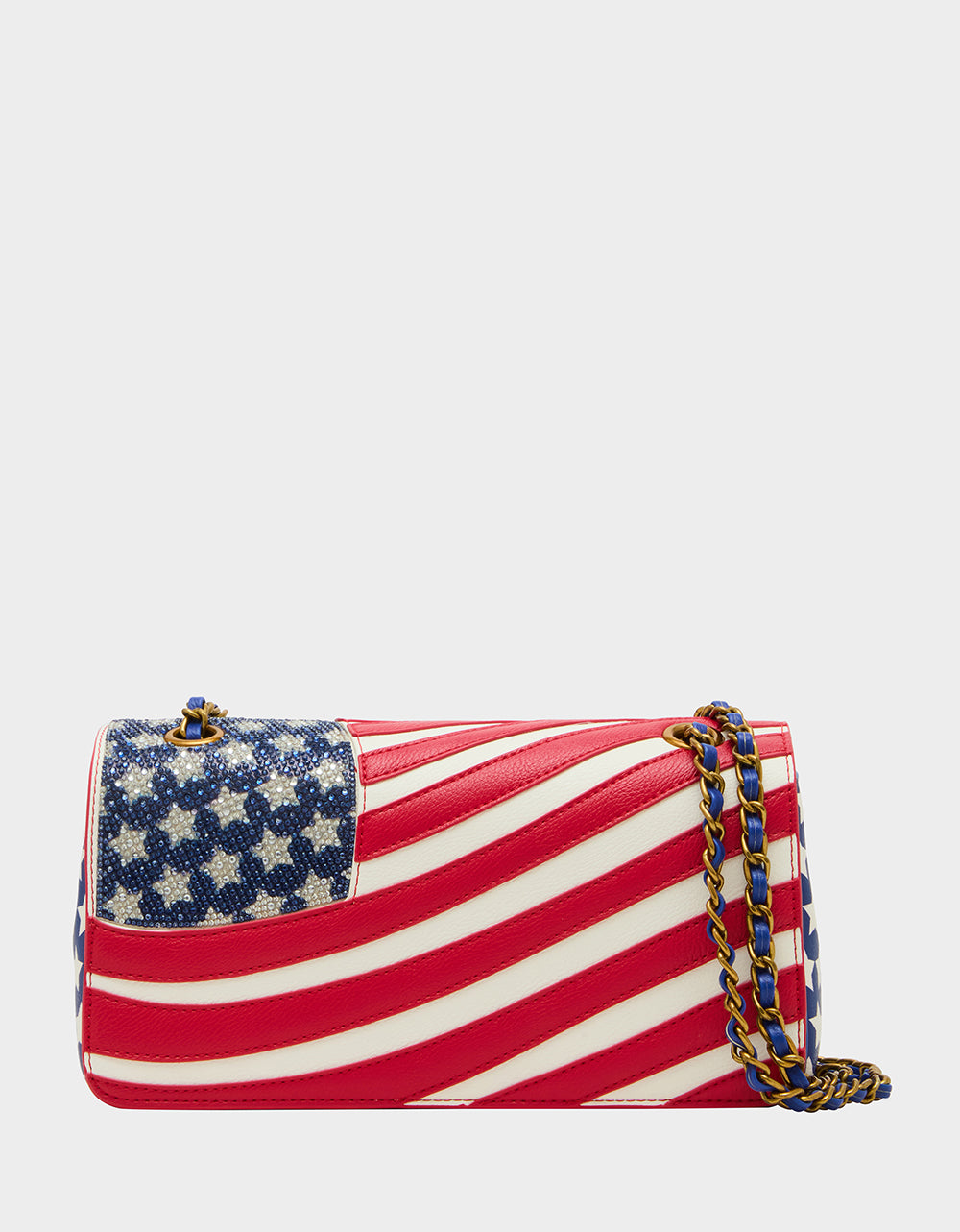 Betsey Johnson Classic - FREEDOM FLAP CONVERTIBLE BAG MULTI Women's American Flag Handbag