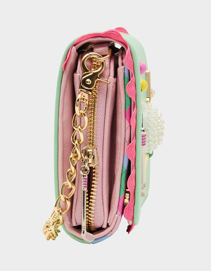 Betsey Johnson Latest - GONE CLUBBING WALLET ON CHAIN MULTI Golf Crossbody Women's Wallet Handbag