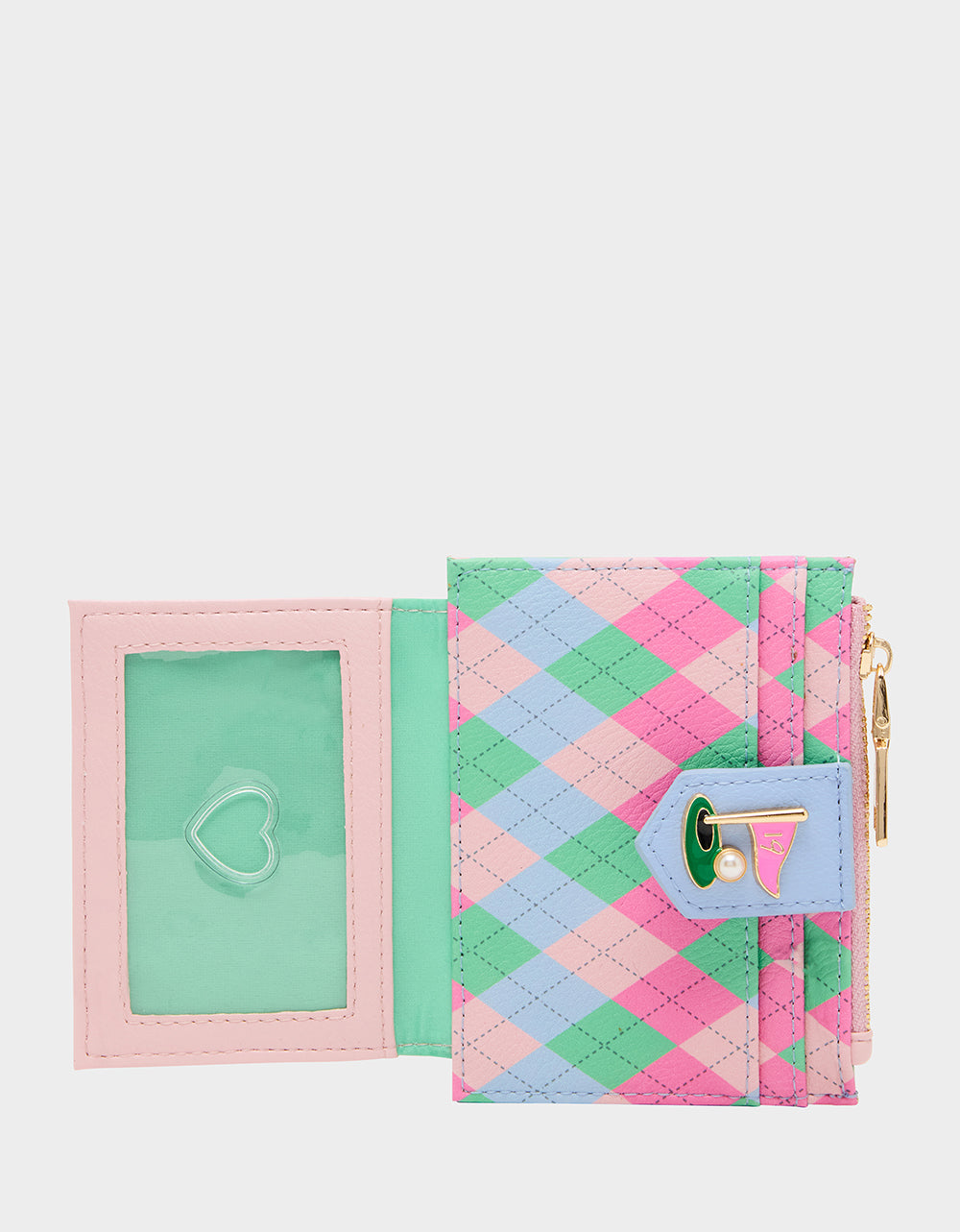 Betsey Johnson Essential - 19TH HOLE WALLET PINK MULTI Bifold Golf Women's Wallet