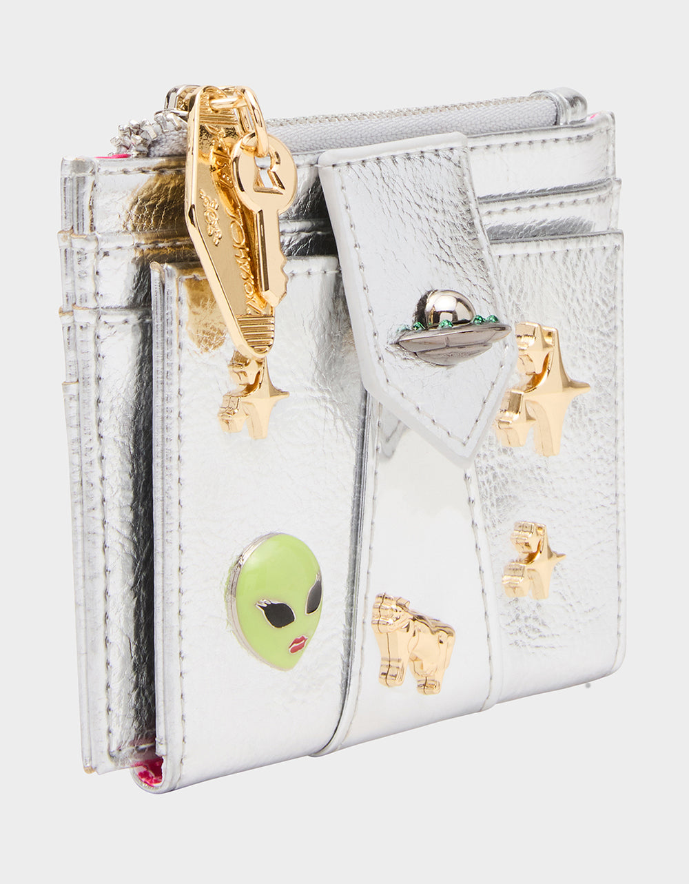 Betsey Johnson Trusted - OUT OF THIS WORLD BUNDLE Women's Rhinestone Alien Crossbody Handbag and Wallet Set