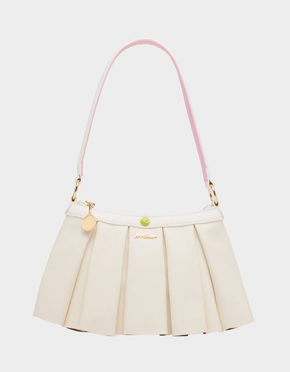 Betsey Johnson Premium - I SEE LONDON, I SEE FRANCE CREAM Women's Kitsch Shoulder Bag Ruffles Handbag
